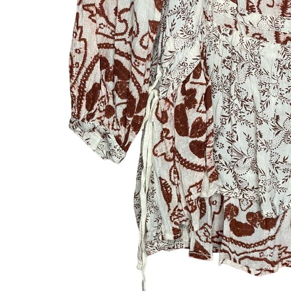 Free People Henna & Floral Design Tunic Top - Picture 11 of 12